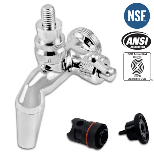 NukaTap® Stainless Steel Beer Faucet Flow Control Gen 2 Forward Sealing