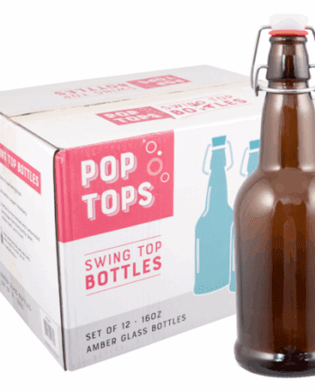 PopTops™ Swing Top Bottles | 16 oz | Case of 12
